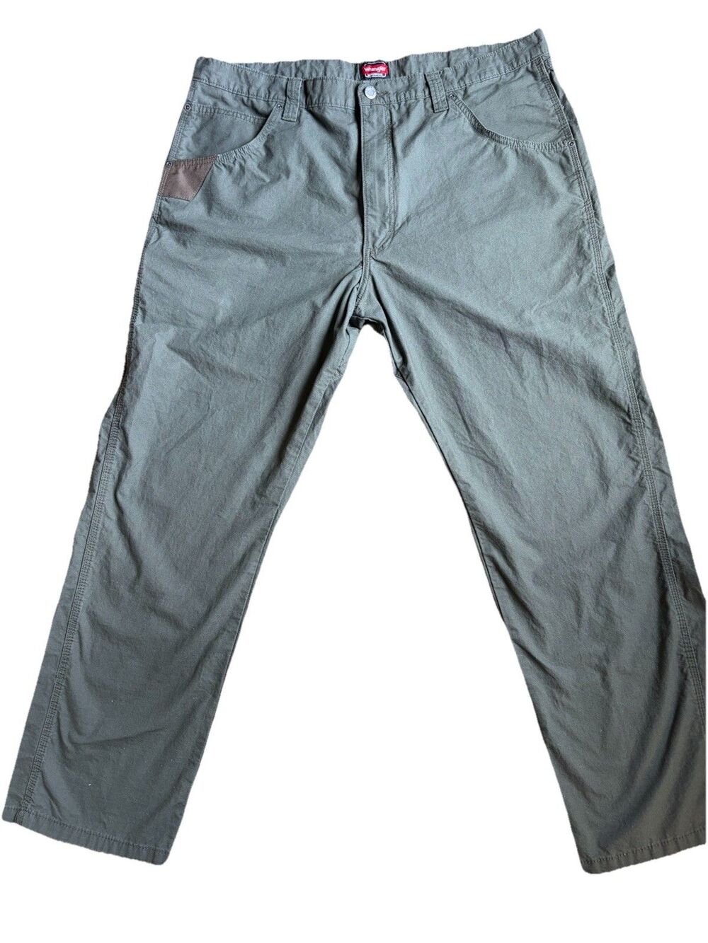 Wrangler Carpenter Work Pants Mens 40x32 Green Workwear Utility Hiking Outdoor